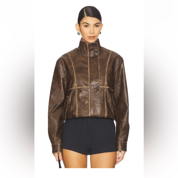All The Ways Jackets & Blazers - All The Ways Bella Faux Leather Bomber Jacket